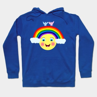 Sun with Rainbow Hair Hoodie